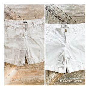 JCREW + ON Shorts Bundle (4): Light Khaki/Chino and Plain White Shorts